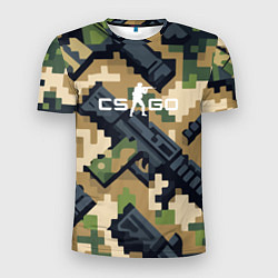 Футболка спортивная мужская Counter Strike - pixel military pattern, цвет: 3D-принт