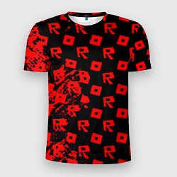 Мужская спорт-футболка Roblox краски гейм мобайл