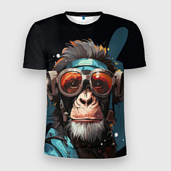 Мужская спорт-футболка Крутая обезьяна в очках