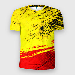 Мужская спорт-футболка Borussia color краски спорт
