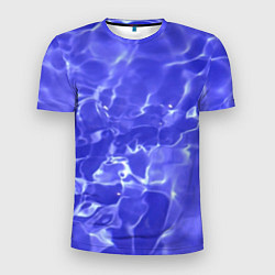 Мужская спорт-футболка Синяя вода текстура