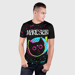 Футболка спортивная мужская Maneskin - rock star cat, цвет: 3D-принт — фото 2