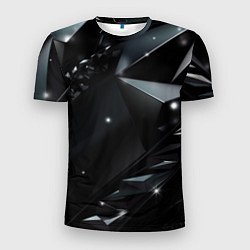 Мужская спорт-футболка Black luxury abstract