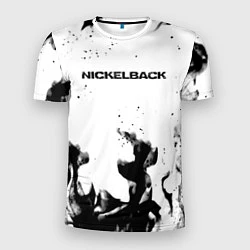 Футболка спортивная мужская Nickelback серый дым рок, цвет: 3D-принт