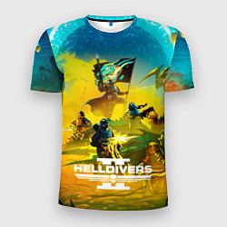 Футболка спортивная мужская Helldivers 2: Battle, цвет: 3D-принт