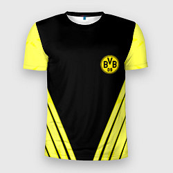 Футболка спортивная мужская Borussia geometry yellow, цвет: 3D-принт