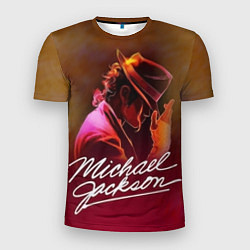 Футболка спортивная мужская Michael Jackson нарисованный кистью, цвет: 3D-принт
