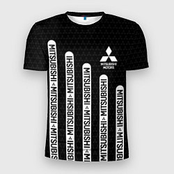 Футболка спортивная мужская Mitsubishi - black and white, цвет: 3D-принт