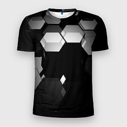 Мужская спорт-футболка Нано соты шестиугольник