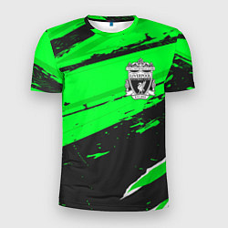 Футболка спортивная мужская Liverpool sport green, цвет: 3D-принт