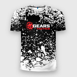 Футболка спортивная мужская Gears of War белые брызги, цвет: 3D-принт