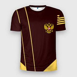 Футболка спортивная мужская Россия спорт стиль ссср, цвет: 3D-принт