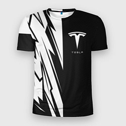Футболка спортивная мужская Tesla - carbon texture, цвет: 3D-принт