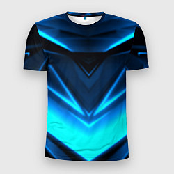 Мужская спорт-футболка Geometry stripes неон