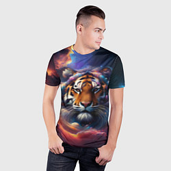 Футболка спортивная мужская Космический лев, цвет: 3D-принт — фото 2