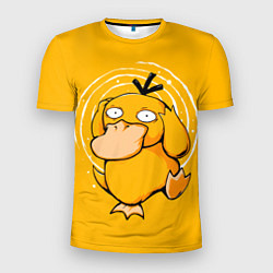 Мужская спорт-футболка Псидак желтая утка покемон