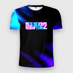 Футболка спортивная мужская Red dead redemption неоновые краски, цвет: 3D-принт