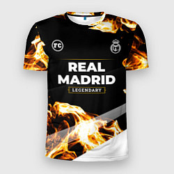 Футболка спортивная мужская Real Madrid legendary sport fire, цвет: 3D-принт