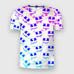Мужская спорт-футболка Marshmello pattern neon