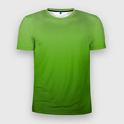 Футболка спортивная мужская Градиент яблочный зелёный, цвет: 3D-принт