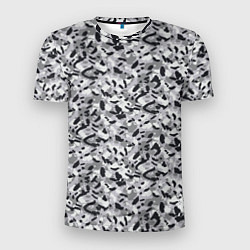 Мужская спорт-футболка Пикселированный городской серый камуфляж