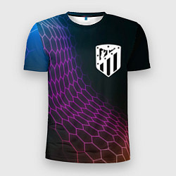 Мужская спорт-футболка Atletico Madrid футбольная сетка