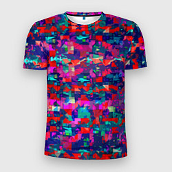 Мужская спорт-футболка Разноцветные осколки стекла