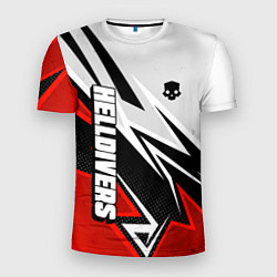 Мужская спорт-футболка Helldivers 2 - white and red