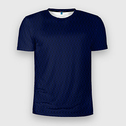 Мужская спорт-футболка Тёмно-синий волнистые линии