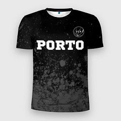 Футболка спортивная мужская Porto sport на темном фоне посередине, цвет: 3D-принт