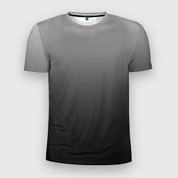 Футболка спортивная мужская От серого к черному оттенки серого, цвет: 3D-принт