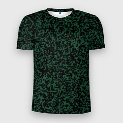 Мужская спорт-футболка Чёрно-зелёный пятнистый