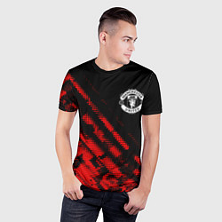 Футболка спортивная мужская Manchester United sport grunge, цвет: 3D-принт — фото 2