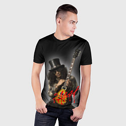 Футболка спортивная мужская Slash музыкант группы Guns N Roses, цвет: 3D-принт — фото 2