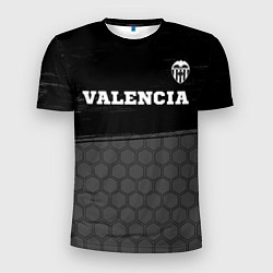 Футболка спортивная мужская Valencia sport на темном фоне посередине, цвет: 3D-принт