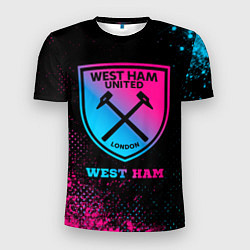 Футболка спортивная мужская West Ham - neon gradient, цвет: 3D-принт