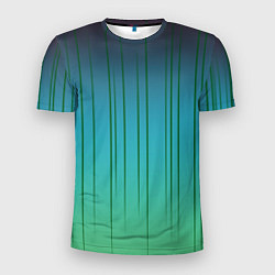 Футболка спортивная мужская Хаотичные зеленые линии, цвет: 3D-принт