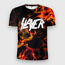 Футболка спортивная мужская Slayer red lava, цвет: 3D-принт