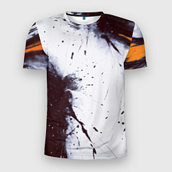 Мужская спорт-футболка Брызги и мазки красками
