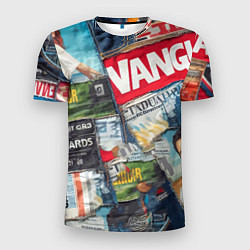Футболка спортивная мужская Vanguard collage - ai art patchwork, цвет: 3D-принт