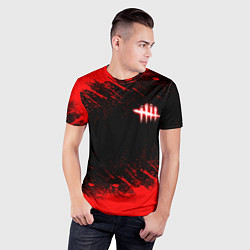 Футболка спортивная мужская Dead by daylight огненный, цвет: 3D-принт — фото 2