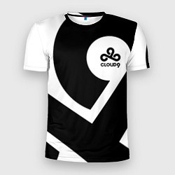 Мужская спорт-футболка Cloud9 - black and white
