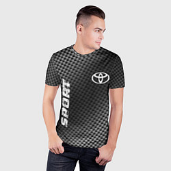 Футболка спортивная мужская Toyota sport carbon, цвет: 3D-принт — фото 2