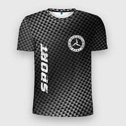Футболка спортивная мужская Mercedes sport carbon, цвет: 3D-принт