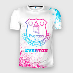 Футболка спортивная мужская Everton neon gradient style, цвет: 3D-принт