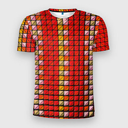 Мужская спорт-футболка Красные плитки
