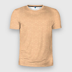 Мужская спорт-футболка Жёлто-бежевый однотонный треугольники
