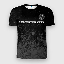 Футболка спортивная мужская Leicester City sport на темном фоне посередине, цвет: 3D-принт