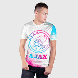 Футболка спортивная мужская Ajax neon gradient style, цвет: 3D-принт — фото 2