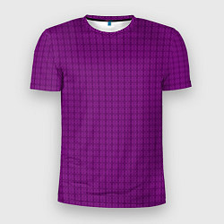 Футболка спортивная мужская Ярко-фиолетовый однотонный с рисуноком, цвет: 3D-принт